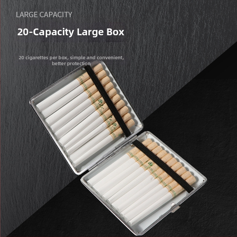 Кожен калъф за цигари, кутия за съхранение на 20 цигари за мъже, отделна ветроустойчива калъфка за цигари
