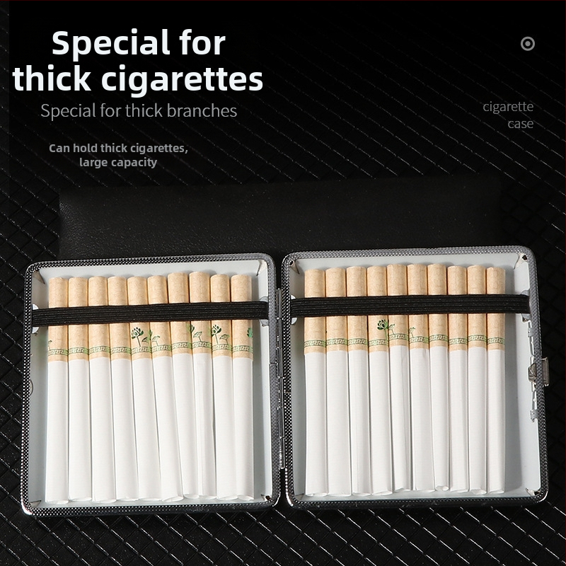 Кожен калъф за цигари, кутия за съхранение на 20 цигари за мъже, отделна ветроустойчива калъфка за цигари