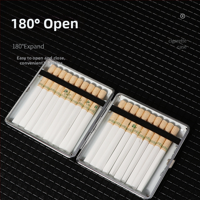 Кожен калъф за цигари, кутия за съхранение на 20 цигари за мъже, отделна ветроустойчива калъфка за цигари