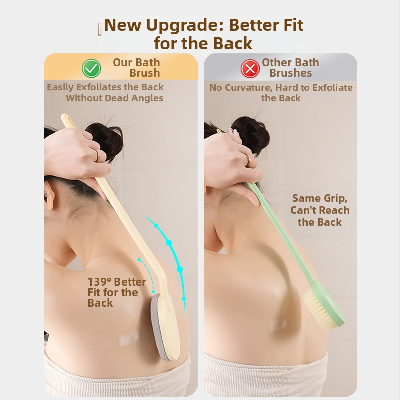 Dlhá kefa na umývanie a čistenie kúpeľa, vhodná pre mužov aj ženy