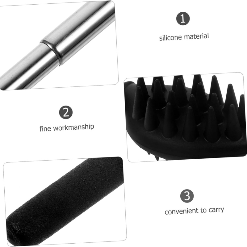 Ištraukiamas nugaros masažinis šepetys silikoninis vonios šepetys šveičiamasis šveitiklis masažuoklis grandiklis sulankstomas Temu/Shein