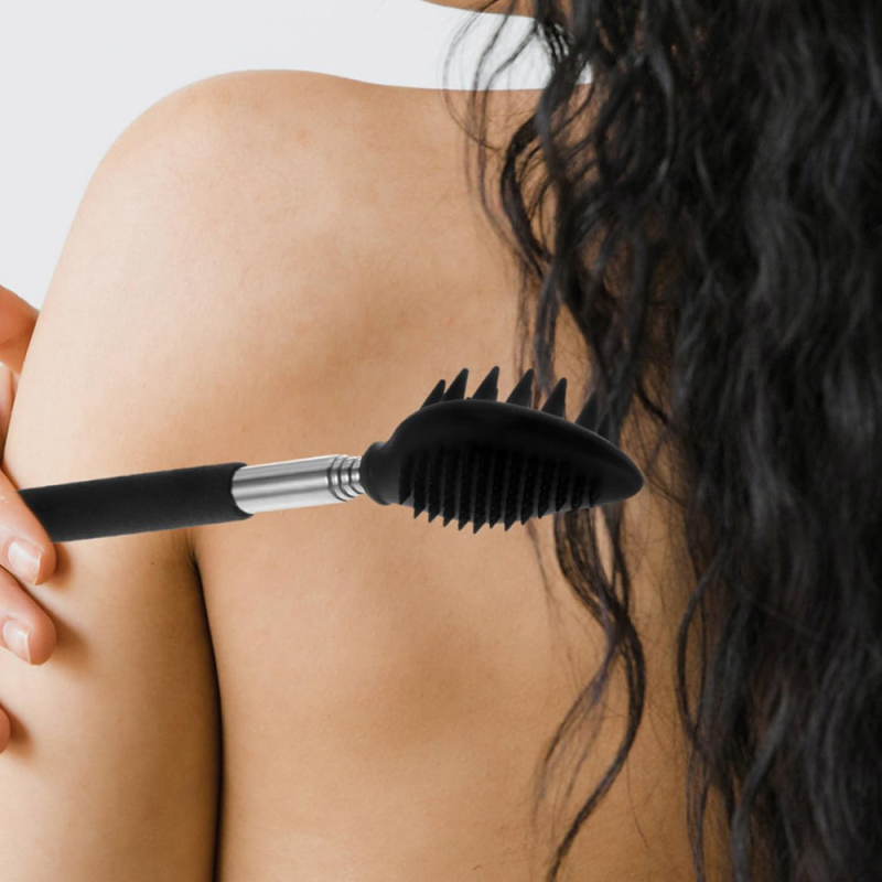 Ištraukiamas nugaros masažinis šepetys silikoninis vonios šepetys šveičiamasis šveitiklis masažuoklis grandiklis sulankstomas Temu/Shein