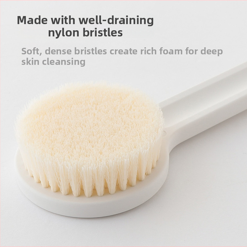 Kúpeľňová kefa s mäkkou kefou, zadná artefaktová kúpeľňová kefa s dlhou rukoväťou, japonská bahenná kúpeľňová telová suchá kefa na telo, dobrá protišmyková