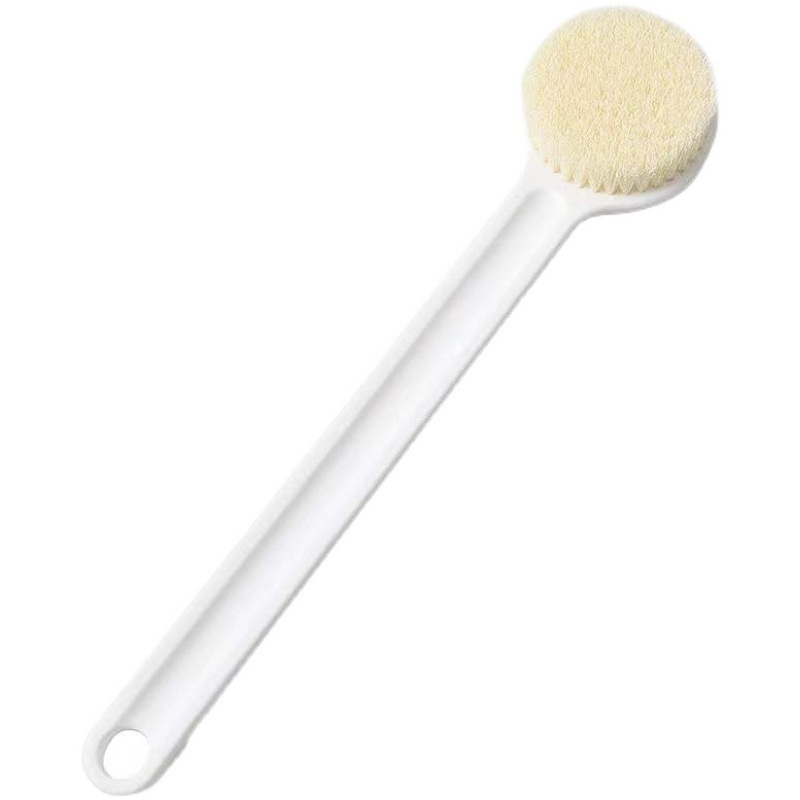 Четка за вана с мека четка за гръб, артефактна четка за вана с дълга дръжка, японска кална четка за вана за тяло, суха четка за възрастни, добра, противоплъзгаща се