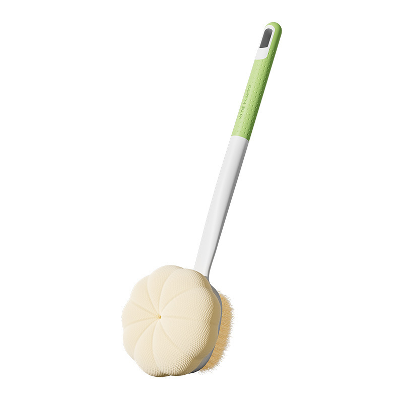 Βούρτσα μπάνιου με μακριά λαβή, μαλακή μάλλινη βούρτσα μπάνιου, βούρτσα με σφαιρίδια για τρίψιμο πλάτης, τεχνητό τρίψιμο σώματος, μην ζητάτε από άλλους να σκουπίσουν, βούρτσα πλάτης