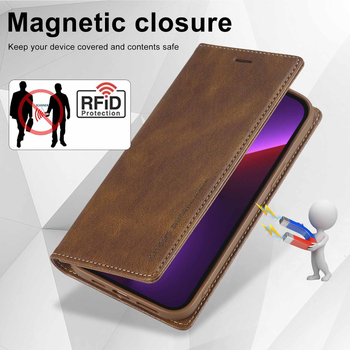 iPhone 14 telefoniümbris 13Pro vargusvastane hari 16 nahkümbris 15 Apple 12 flip XSMAX kaitseümbris 7p