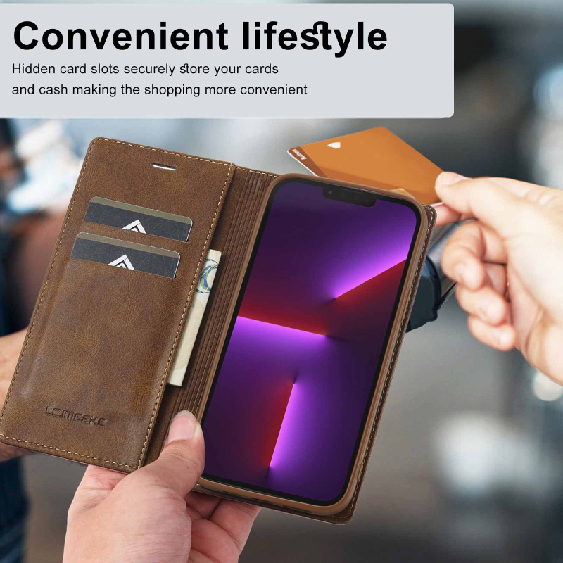 За iPhone 14, калъф за телефон 13pro, четка против кражба 16, кожен калъф 15, флип калъф за Apple 12, XSmax, защитен калъф 7p