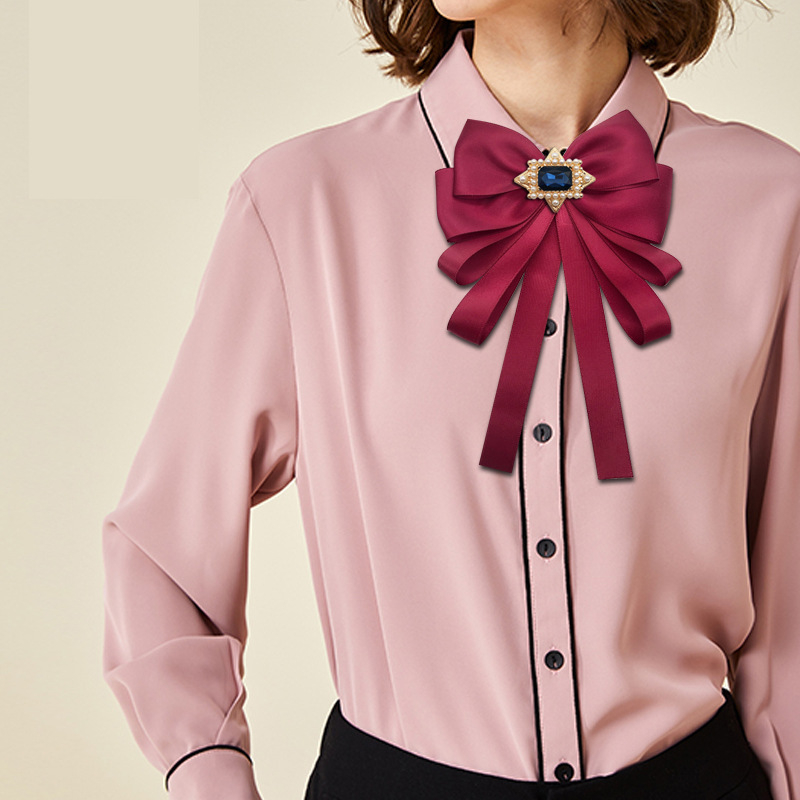 Европейска и американска платнена брошка-папионка, южнокорейска винтидж игла с шестолъчна звезда, декорация за костюм от сплав