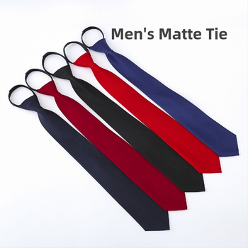 Meeste lips ärikleit 8 cm mattkangast lukuga sõlmevaba lips must tumesinine punane