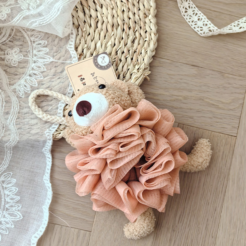 Χειροποίητο λουλούδι μπάνιου Arirang από τη Νότια Κορέα, χαριτωμένο αρκουδάκι, κούκλα κινουμένων σχεδίων, μπάλα μπάνιου με φυσαλίδες, δεν είναι εύκολο να χαλαρώσει τα λουλούδια