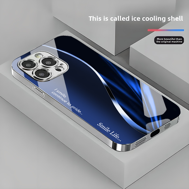 Piemērots Apple 16 mobilajam tālrunim ar galvanizētu stiklu un žilbinošu, plūstošu gaismu, vienkāršam iPhone 17 Pro, modernam un vieglam luksusa 14 Plus