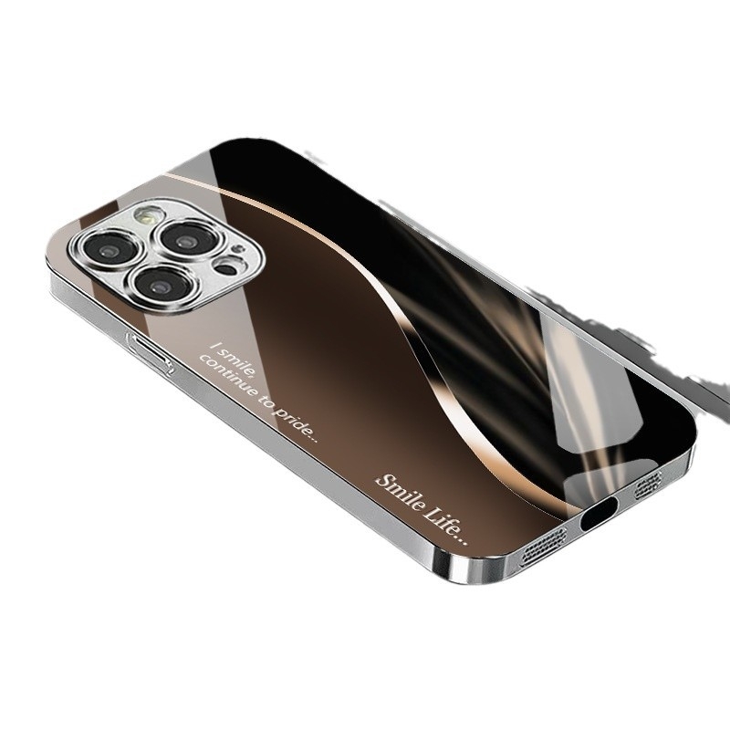 Piemērots Apple 16 mobilajam tālrunim ar galvanizētu stiklu un žilbinošu, plūstošu gaismu, vienkāršam iPhone 17 Pro, modernam un vieglam luksusa 14 Plus