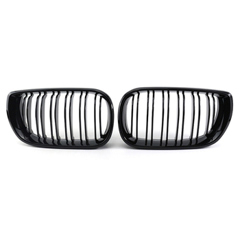 Κατάλληλο για BMW Σειρά 3 Τετράθυρο E46 Τροποποιημένη διπλή γραμμή σε φωτεινό μαύρο χρώμα Μπροστινή μάσκα τριών χρωμάτων Μάσκα με μοτίβο άνθρακα