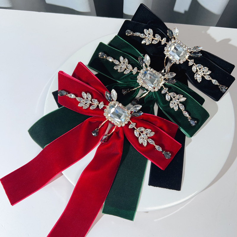 Есенни и зимни аксесоари за палта, френски, британски, ретро, пълен диамант, висок клас, брошка с панделка, JK Lolita, черна вратовръзка