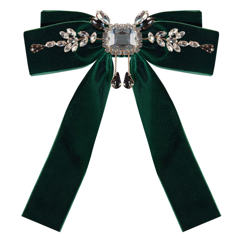 Есенни и зимни аксесоари за палта, френски, британски, ретро, пълен диамант, висок клас, брошка с панделка, JK Lolita, черна вратовръзка