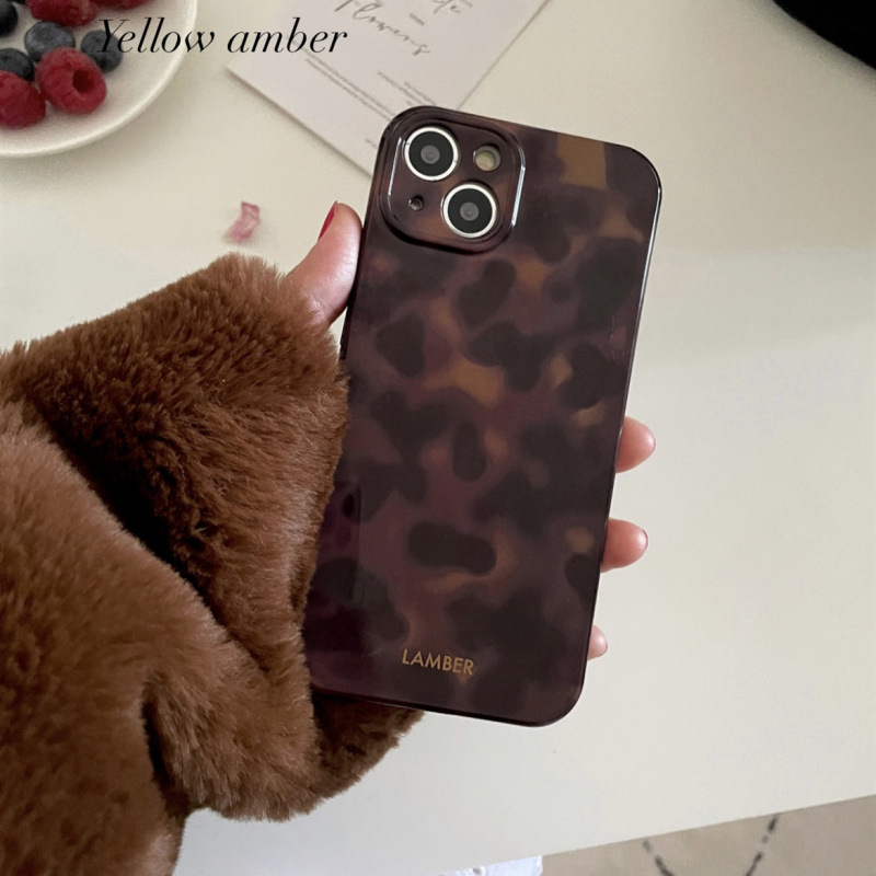 Euroopa ja Ameerika isikupärastatud merevaigukollase leoparditrükiga iPhone 16, sobib Apple 15Promax mobiiltelefoniümbrisele, 11/12, kõik hinnas, 13/14