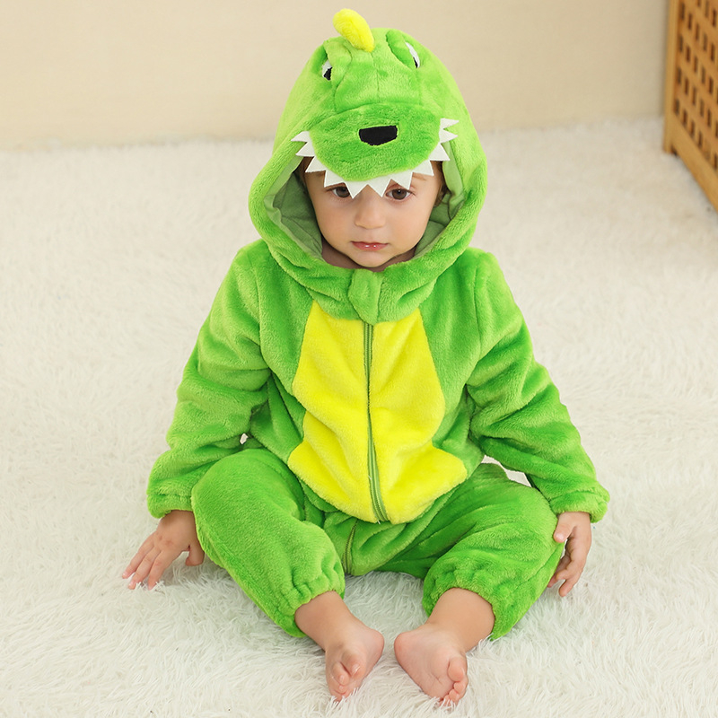 Mi Gillian uus A-klassi flanellronimiskostüüm, laste dinosauruste pidžaamad, beebi koduriided, piiriülene ronimiskostüüm