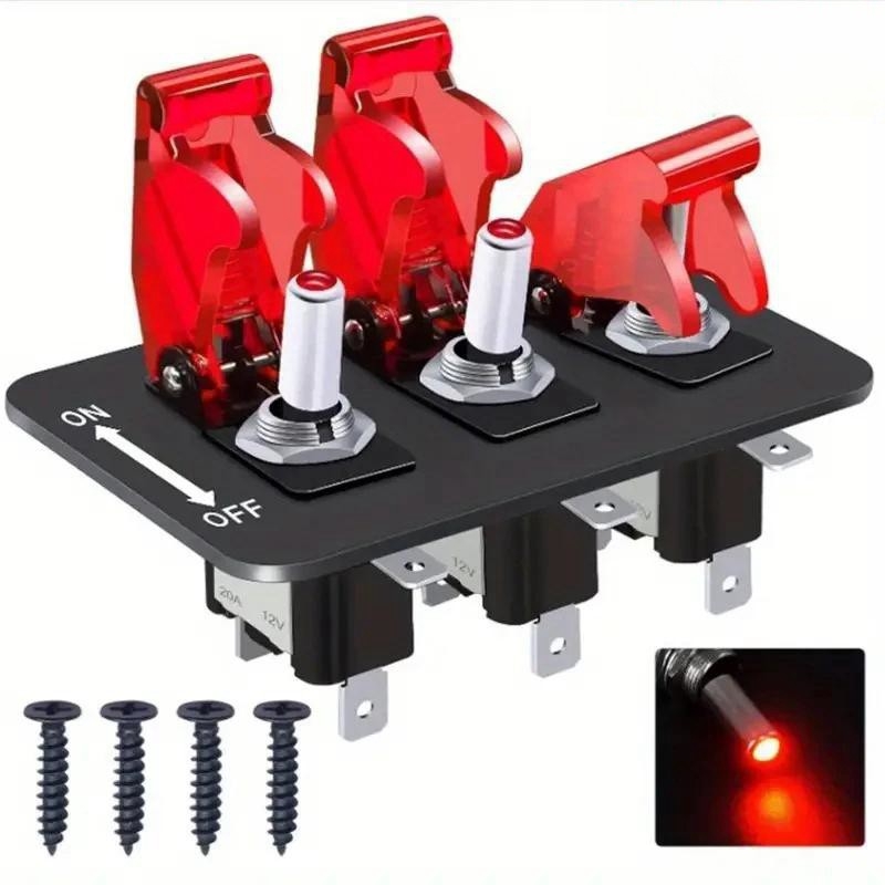 ASW-07D automobilio modifikacijos perjungimo skydelio lenktyninio uždegimo jungiklis 20A automobilio užvedimo jungiklis