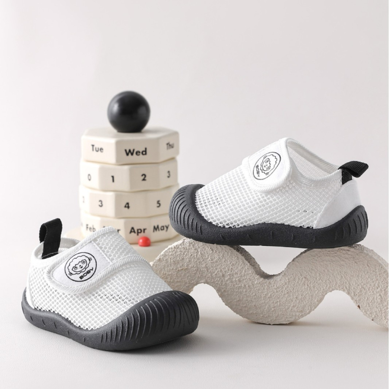 Бебешки летни обувки с мека подметка за момчета и момичета, нехлъзгащи се, противоударни, бебешки обувки с мека подметка, дишащи детски обувки от мрежа