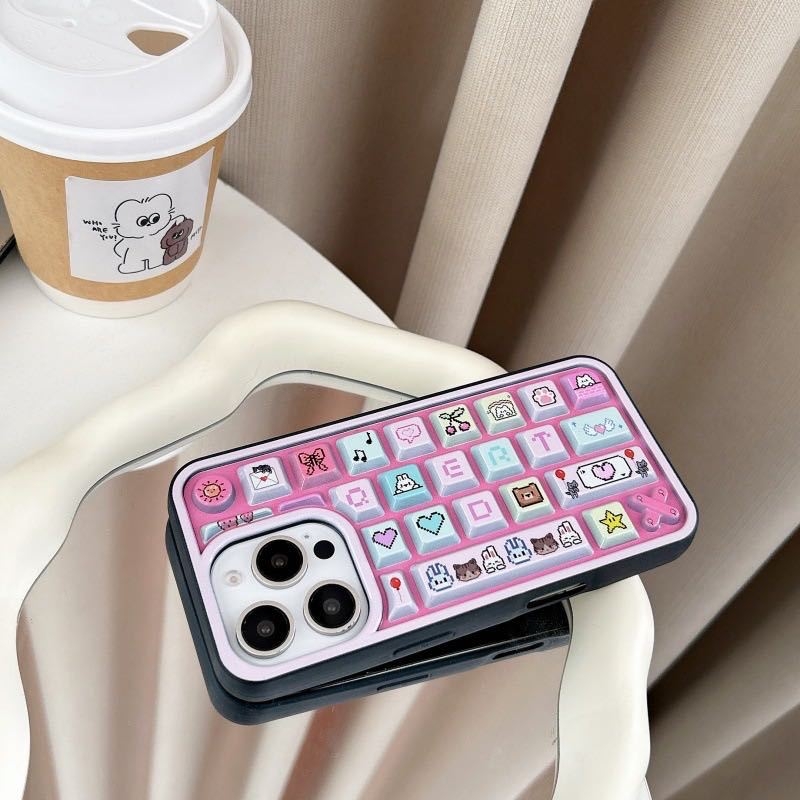 Триизмерна клавиатура за Apple 16Pro калъф за мобилен телефон с матирано релефно покритие, цвят iPhone 15, модна марка Xiaoxiang