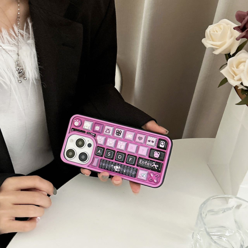 Триизмерна клавиатура за Apple 16Pro калъф за мобилен телефон с матирано релефно покритие, цвят iPhone 15, модна марка Xiaoxiang