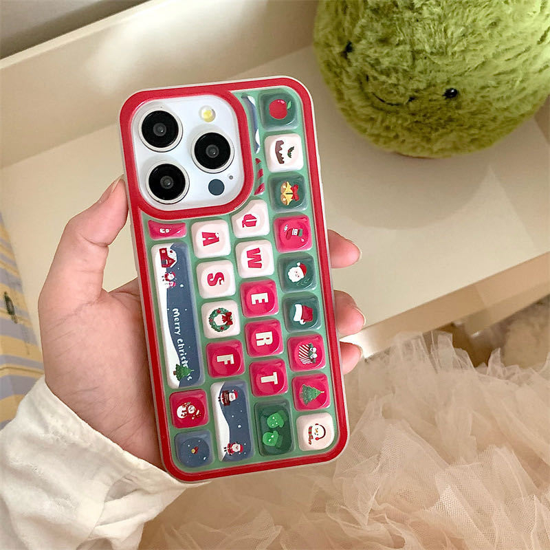 Kolmemõõtmeline klaviatuurikate Apple 16Pro mobiiltelefoni ümbrisele, matt reljeefne värv, iPhone15, xiaoxiang moebränd