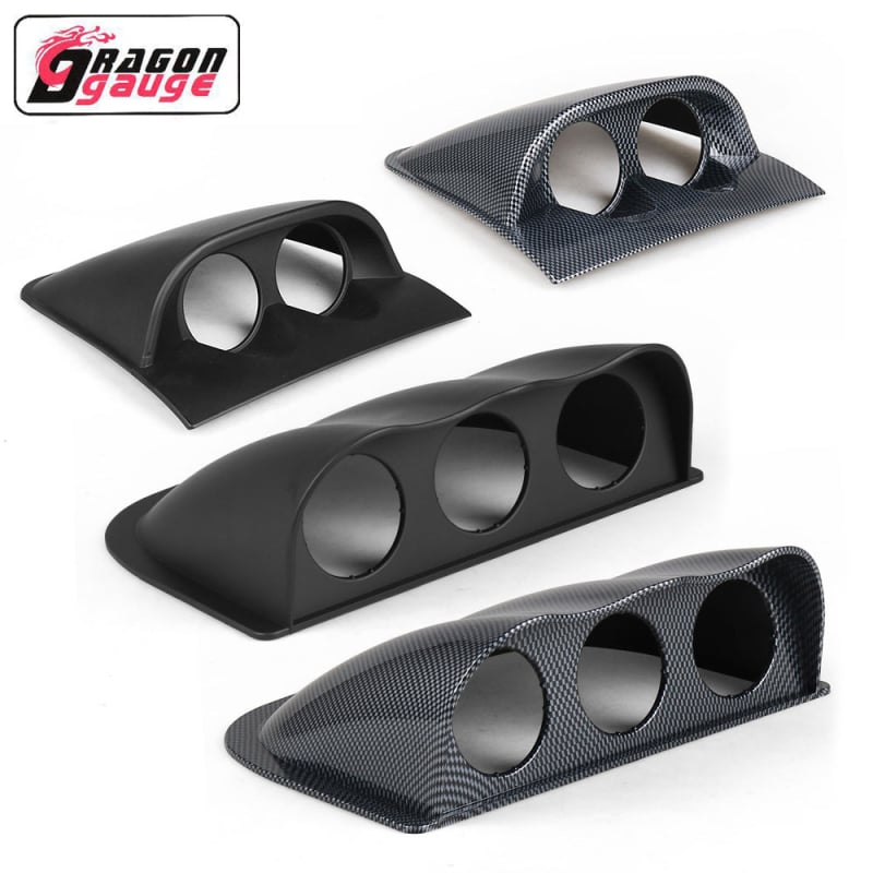 Suport universal pentru instrumente, din fibră de carbon neagră, 2 inch, 52 mm, pentru piese de modificare auto