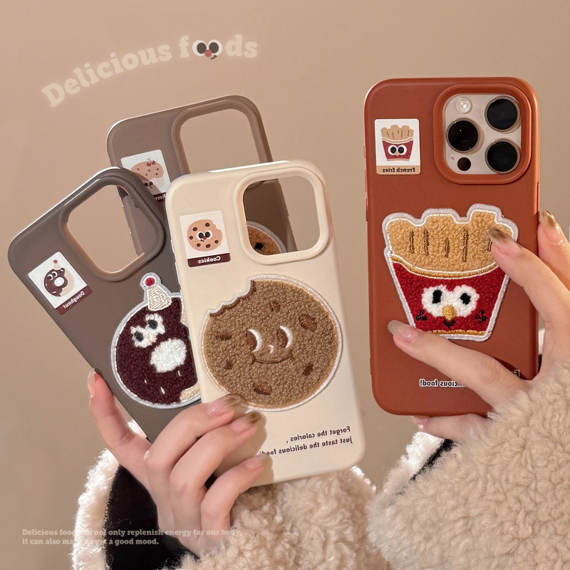 Carcasă Ins Plush Gourmet Fries potrivită pentru husa de telefon Apple 15 Pro Max, husă moale 3D pentru iPhone 17 pentru a 13-a generație