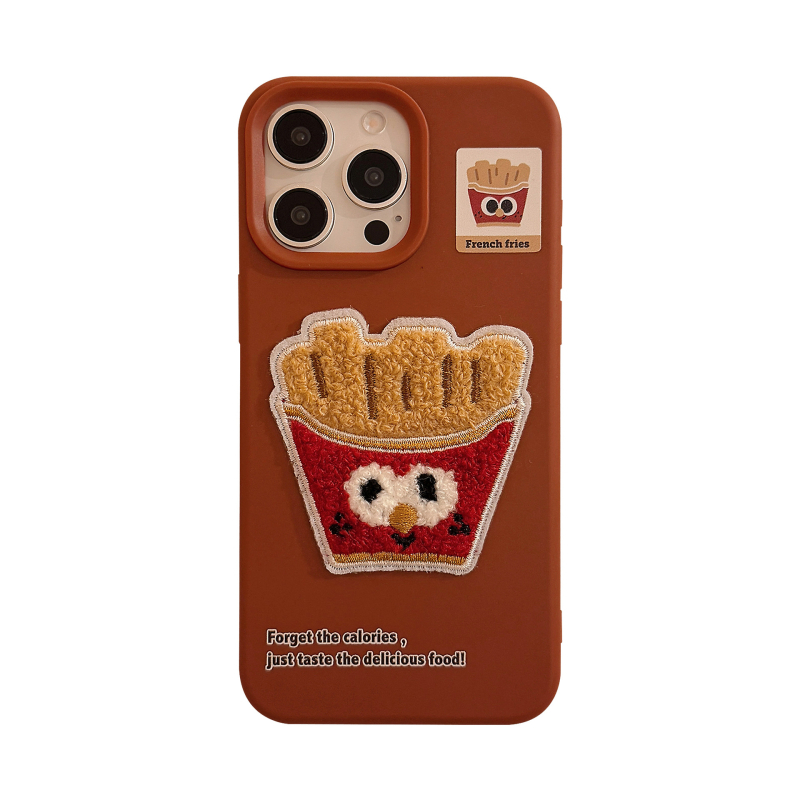 Carcasă Ins Plush Gourmet Fries potrivită pentru husa de telefon Apple 15 Pro Max, husă moale 3D pentru iPhone 17 pentru a 13-a generație