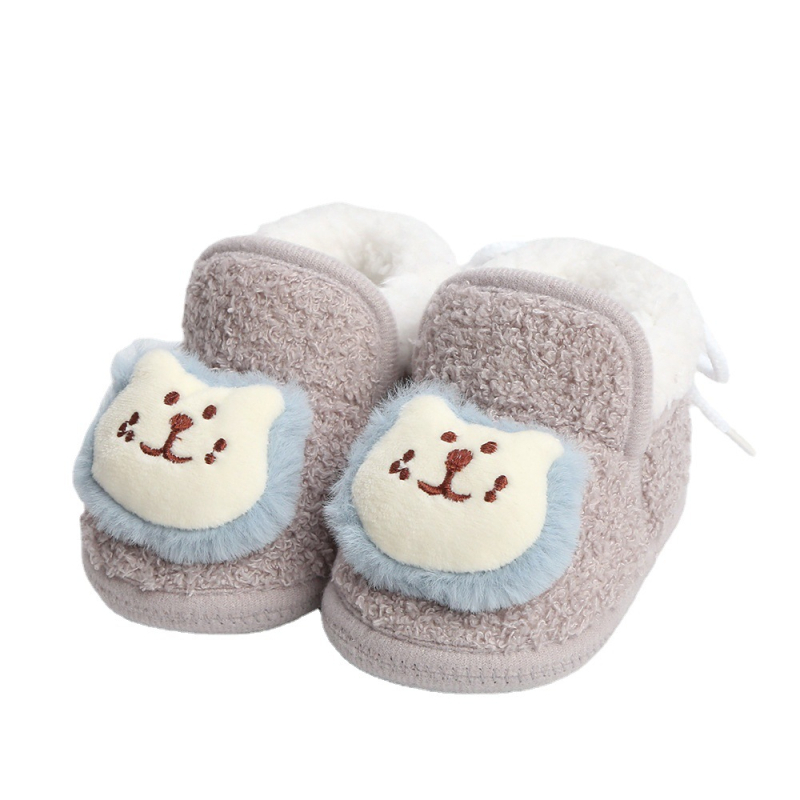 Gamintojai Vaikiški 12 mėnesių amžiaus Vaikiški medvilniniai batai Žieminiai vyriški ir moteriški kūdikių batai Zomšiniai vienerių metų mažylių batai su minkštu padu