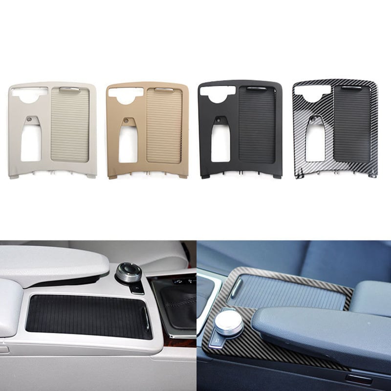 Piemērots Mercedes-Benz C klases W204 centrālās glabāšanas kastes pārsegam, E klases W212/W207 roku balsta kastes ūdens, krūzīšu turētāja aizvara pārsegam