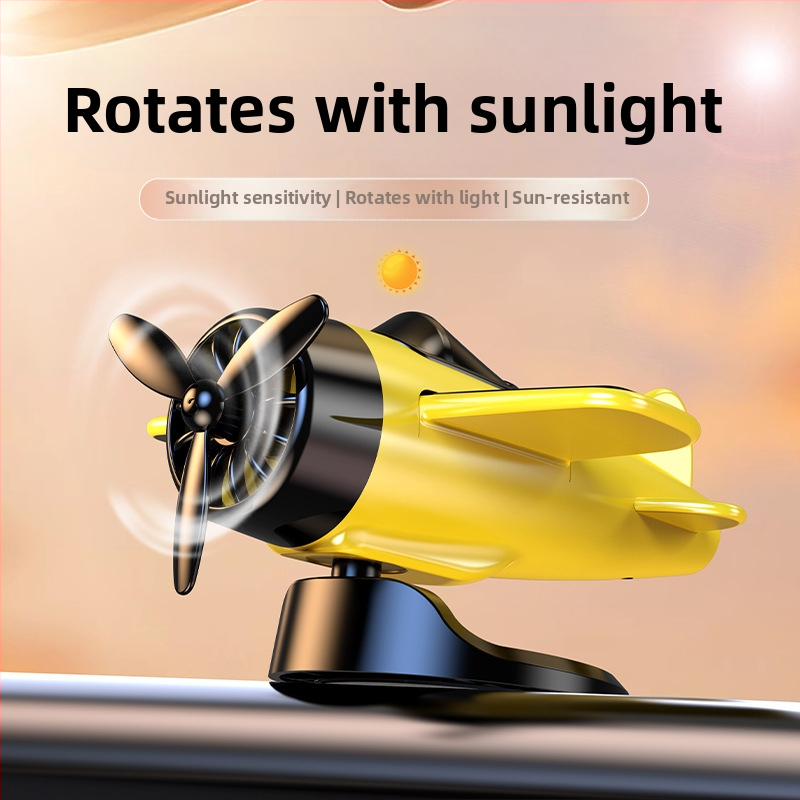 Ornamente creative de bijuterii, avioane rotative cu energie solară, noi accesorii decorative dinamice de joacă la modă în mașină, călăreț
