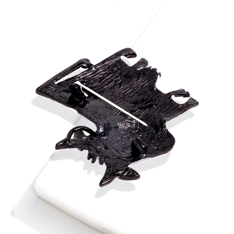 Καρφίτσα αγελάδας με διασυνοριακή γραμμή, καρφίτσα από κράμα αλουμινίου με σταγόνα λαδιού, καρφίτσα κινουμένων σχεδίων με χαριτωμένο στρας, καρφίτσα υψηλής ποιότητας