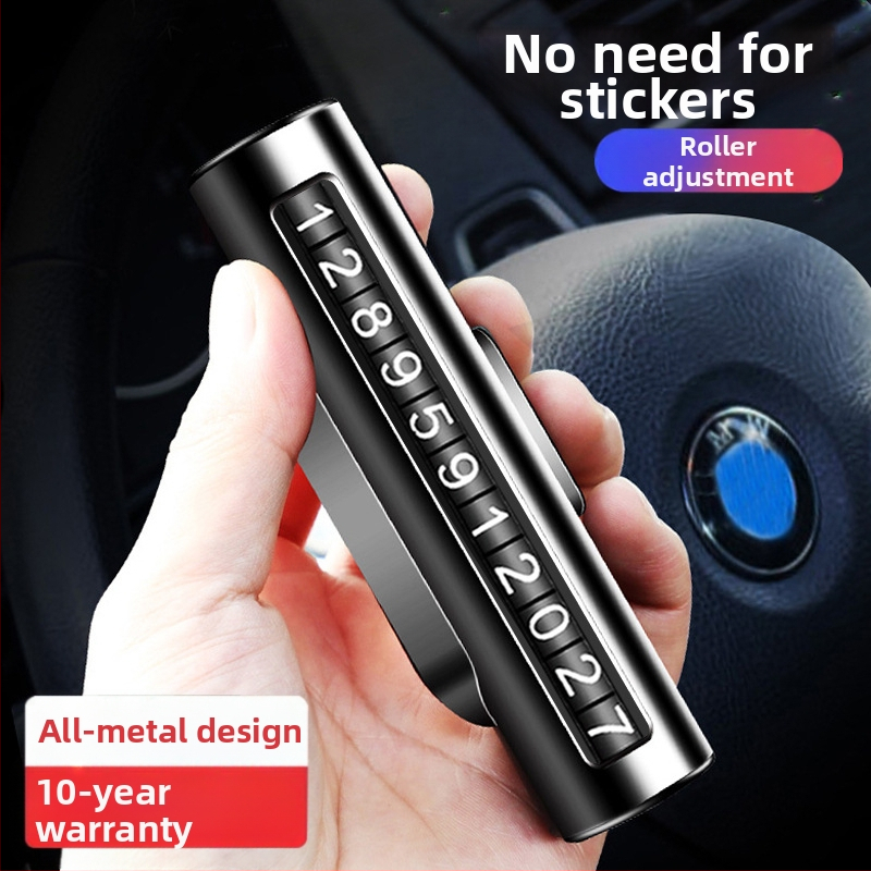 Мини алуминиева сплав за автомобил, движеща се регистрационна табела, паркинг, регистрационна табела, слънцезащитен валяк, скрита временна паркинг табела, може да бъде персонализирана