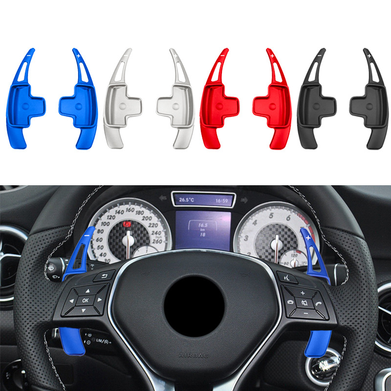 Sobib Mercedes-Benzi alumiiniumsulamist rooliratta käiguvahetuse pikendatud labadele, auto modifitseeritud labad, interjööri modifitseeritud osade plaaster