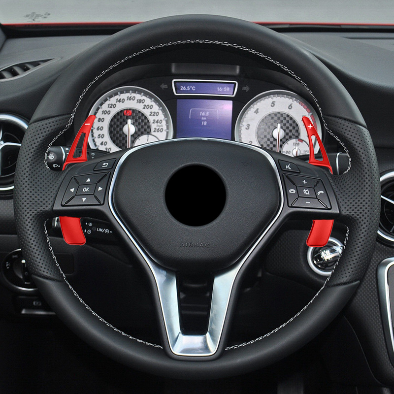 Sobib Mercedes-Benzi alumiiniumsulamist rooliratta käiguvahetuse pikendatud labadele, auto modifitseeritud labad, interjööri modifitseeritud osade plaaster