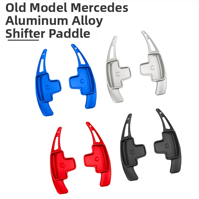 Vhodné pre Mercedes-Benz, predĺžené radiace páčky na volante z hliníkovej zliatiny, upravené páčky radenia, nášivky pre interiérové diely