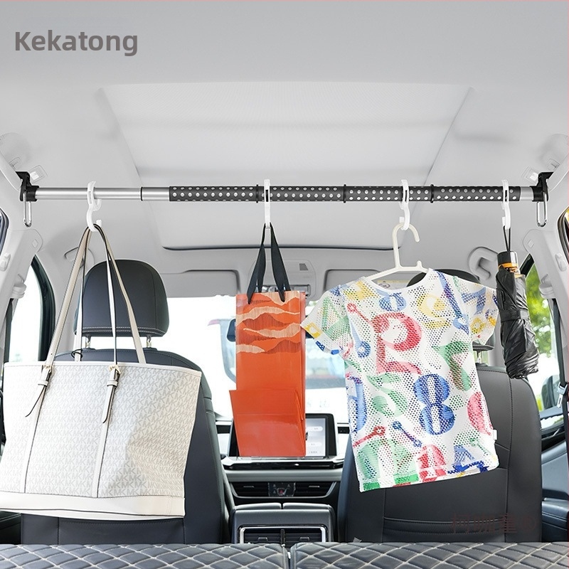 Закачалка за дрехи за кола, многофункционална телескопична, задна дръжка за кола, голям капацитет, сушилня за дрехи, Metabo