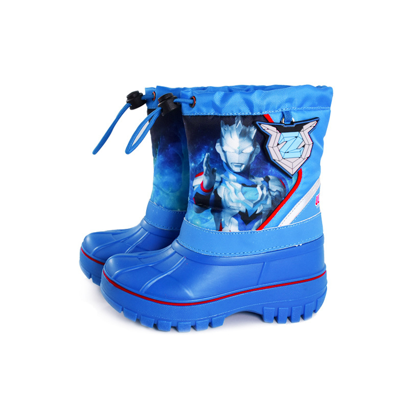 Ultraman bērnu zābaki zēnu sniega zābaki zēnu sabiezināti kokvilnas zābaki bērnu āra silti lietus zābaki vairumtirdzniecībā