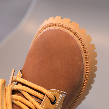 Rudens un ziemas jauni bērnu britu stila viengabala zābaki zēnu Martina zābaki meiteņu sānu rāvējslēdzēja moderni īsie viengabala zābaki