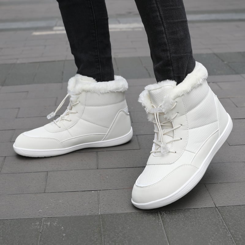 Νέα τάση χειμώνα 2024, ψηλοτάκουνα παπούτσια από βαμβάκι με φλις επένδυση, φαρδιά ύφανση, γυναικεία μπότες χιονιού για υπαίθριες δραστηριότητες, μοντέρνα, ζεστές