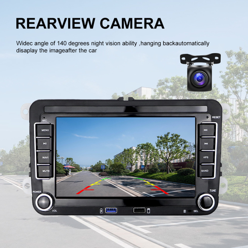 Piemērots Volkswagen automašīnai ar 7 collu Android 11 Carplay centrālo vadību, lielu ekrānu, navigāciju un atpakaļgaitas attēlu, viss vienā ierīcē.