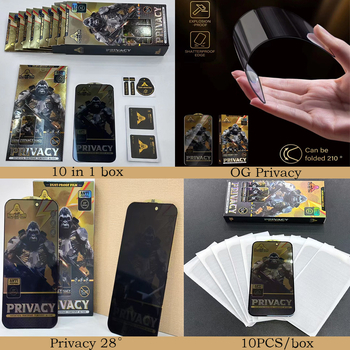 360° Anti-Peep закалено фолио Black Diamond, подходящо за Apple 17 мобилен телефон 16 Promax прахоустойчиво фолио против пръстови отпечатъци, взривоустойчиво фолио