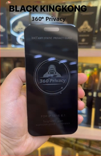 360° Anti-Peep закалено фолио Black Diamond, подходящо за Apple 17 мобилен телефон 16 Promax прахоустойчиво фолио против пръстови отпечатъци, взривоустойчиво фолио