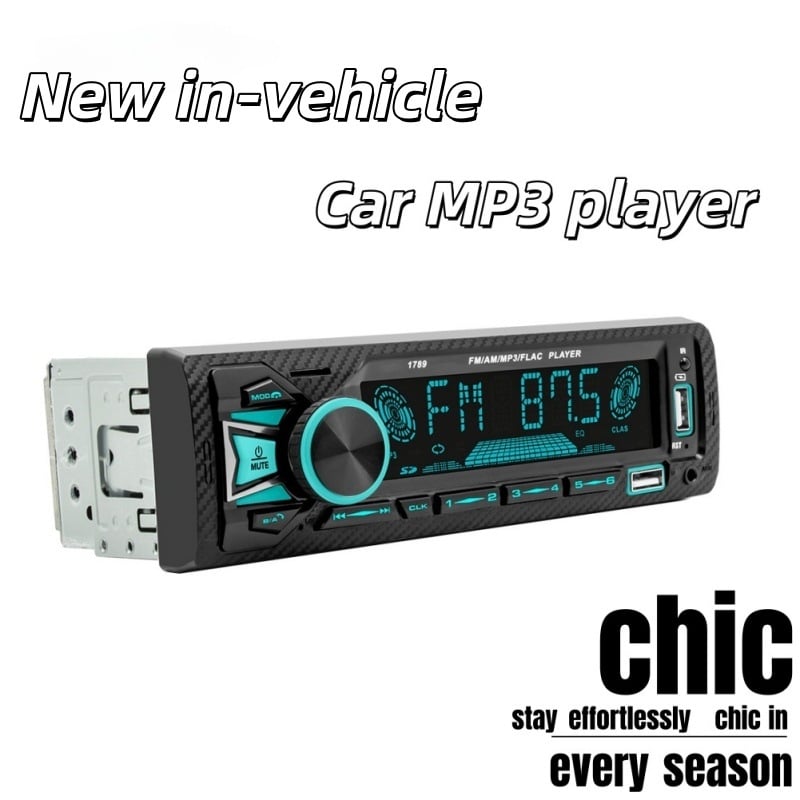 6603 Radio auto Bluetooth cu o singură stație, colorat, de înaltă definiție, muzică fără pierderi, USB, player MP3 auto plug-in