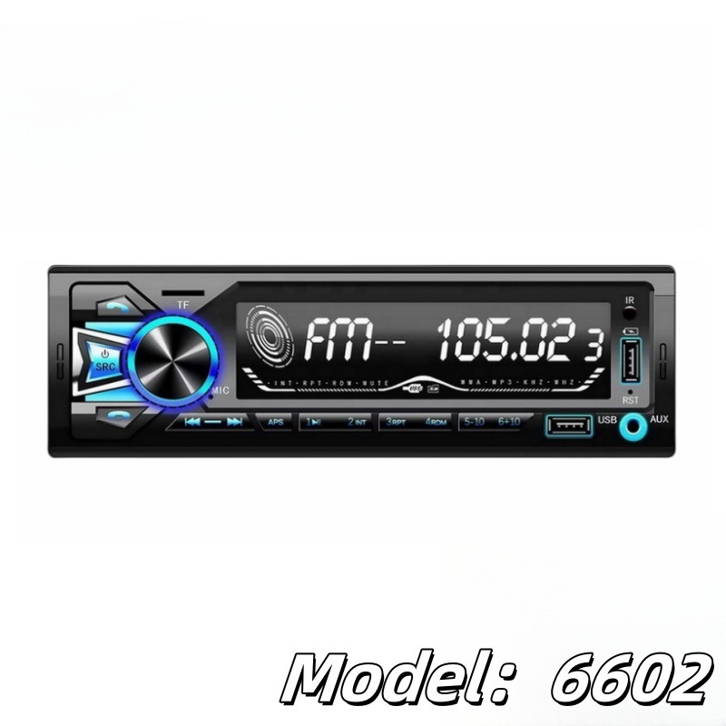 6603 Bluetooth automašīnas vienas stacijas radio krāsains augstas izšķirtspējas bezzudumu mūzikas USB spraudņa automašīnas MP3 atskaņotājs