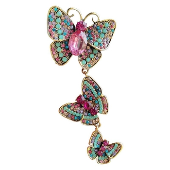 Loominguline pikk liblikpross väikese ülikonnaga rhinestones retro putukanõel elegantne uhke tseremoonia banketisaali korsett