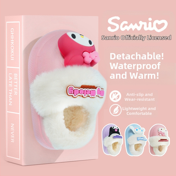 Sanrio tüdrukute puuvillased sussid poistele talveks armsad multifilmi siseruumides kasutatavad pehmed puuvillased kingad eemaldatava puuvillase voodriga