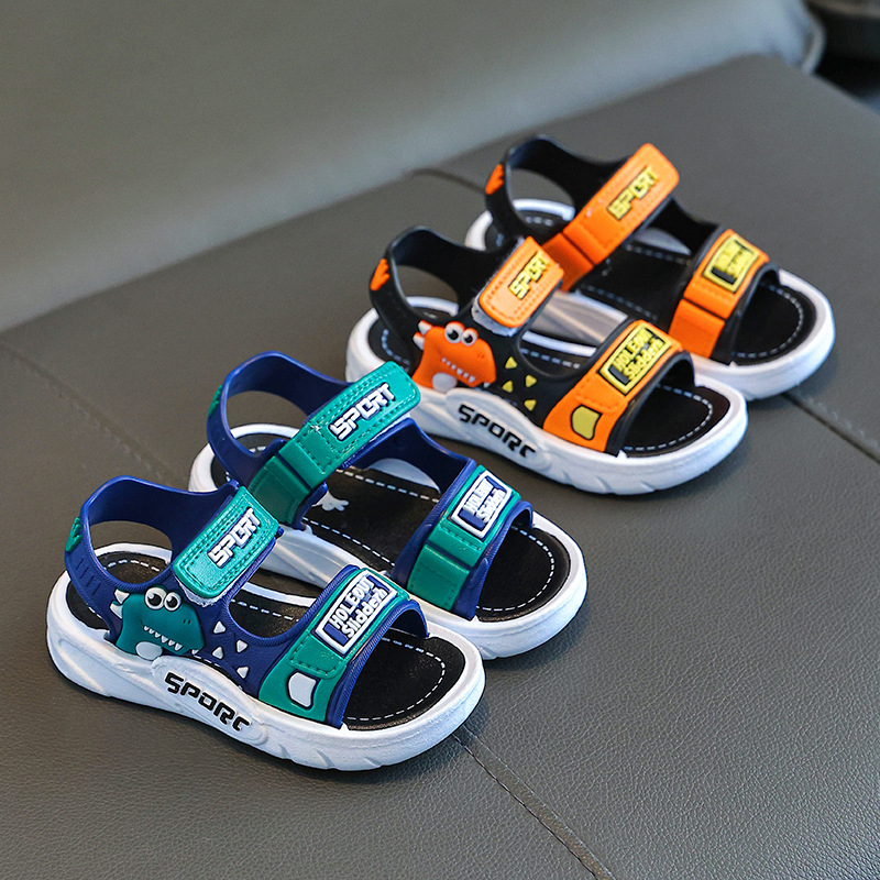 Εκρηκτικά Παιδικά Σανδάλια Εξωτερικού Εμπορίου Καλοκαιρινά Κορεάτικα Στυλ Χαριτωμένα Κινούμενα Σχέδια Μαλακή Σόλα Εξωτερική Ένδυση Αντιολισθητικά Σανδάλια Velcro για Αγόρια και Κορίτσια
