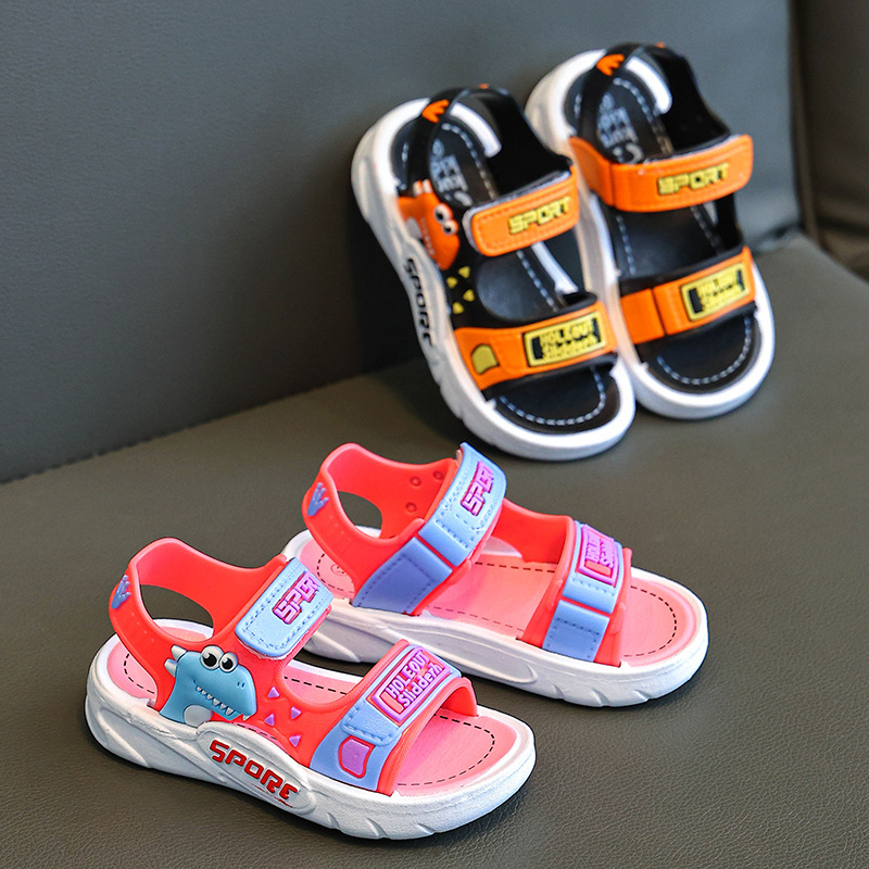 Εκρηκτικά Παιδικά Σανδάλια Εξωτερικού Εμπορίου Καλοκαιρινά Κορεάτικα Στυλ Χαριτωμένα Κινούμενα Σχέδια Μαλακή Σόλα Εξωτερική Ένδυση Αντιολισθητικά Σανδάλια Velcro για Αγόρια και Κορίτσια